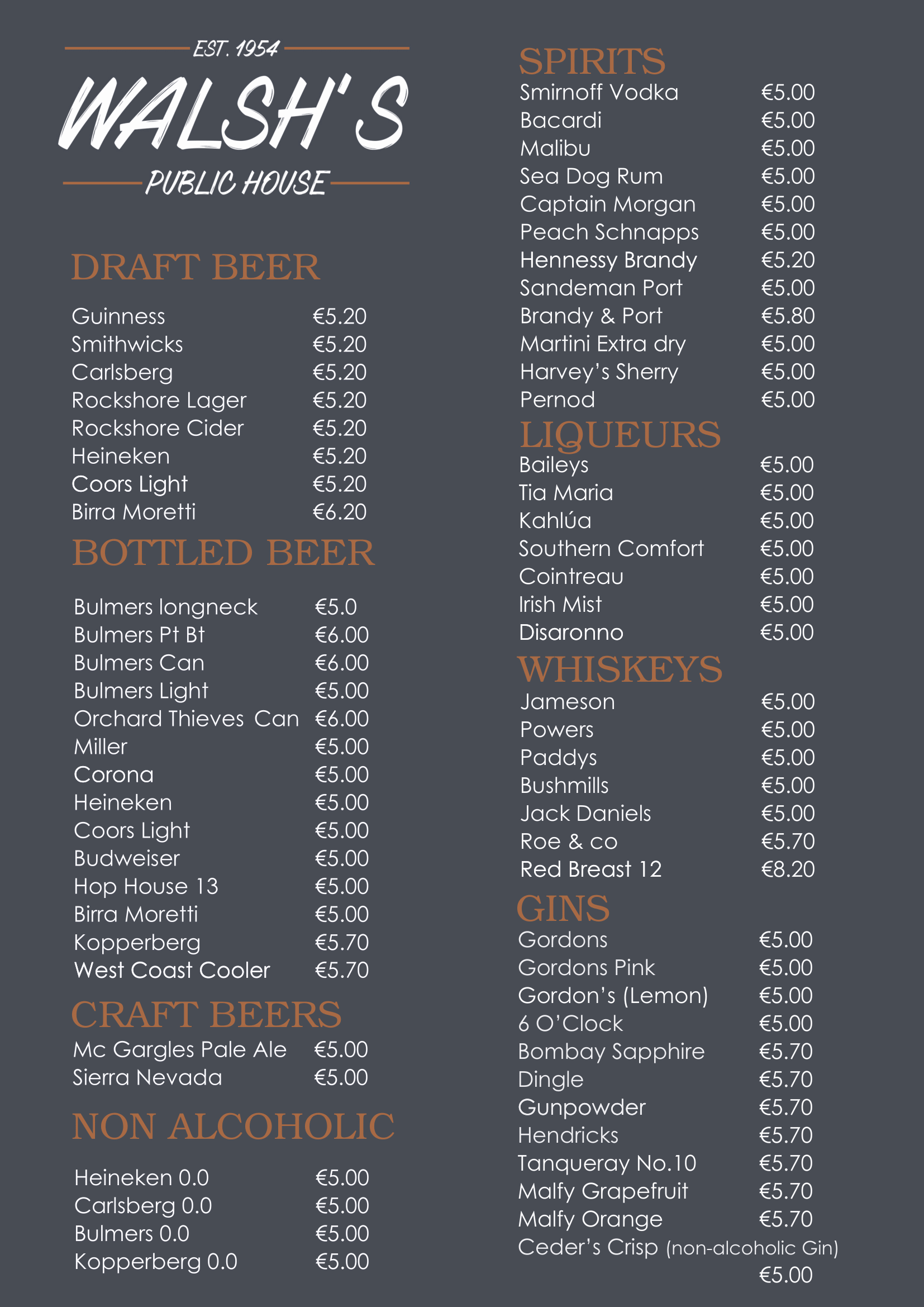 drinks list part 1